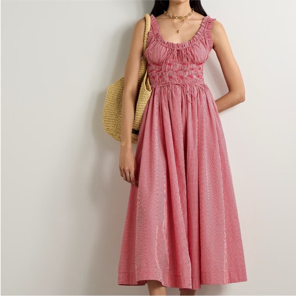 Doen Emmaretta Dress in Cerise Paris Gingham